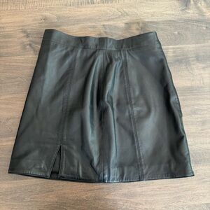 Black Leather Skirt